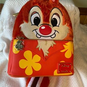 Loungefly Chip 'n' Dale Red and Gold Backpack
